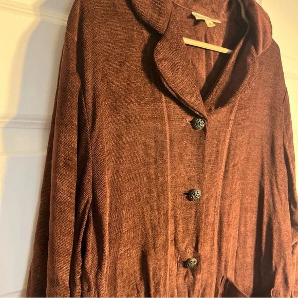 David Dart Cardigan Sweater Womes Button Front Rayon Vintage Brown - Picture 3 of 12